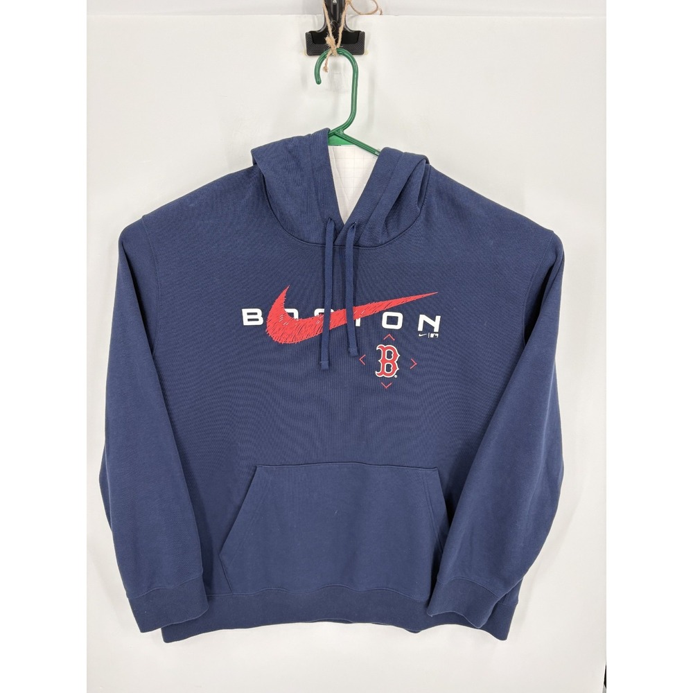 Nike Men's Boston Red Sox Baseball Navy Blue Pullover Hoodie, XXL, EXCELLENT!